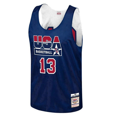 Chris Mullin USA Basketball Training 1992 Dream Team Authentic Reversible Practice Jersey - Navy