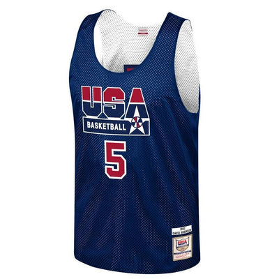 David Robinson USA Basketball Training 1992 Dream Team Authentic Reversible Practice Jersey - Navy