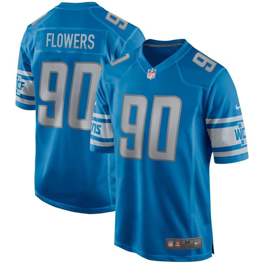Trey Flowers Detroit Lions Blue Game Jersey