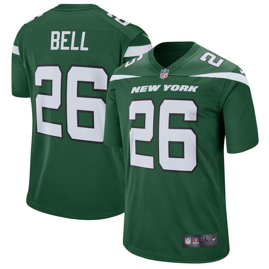 Le'Veon Bell 26 New York Jets Stealth Black Game Jersey