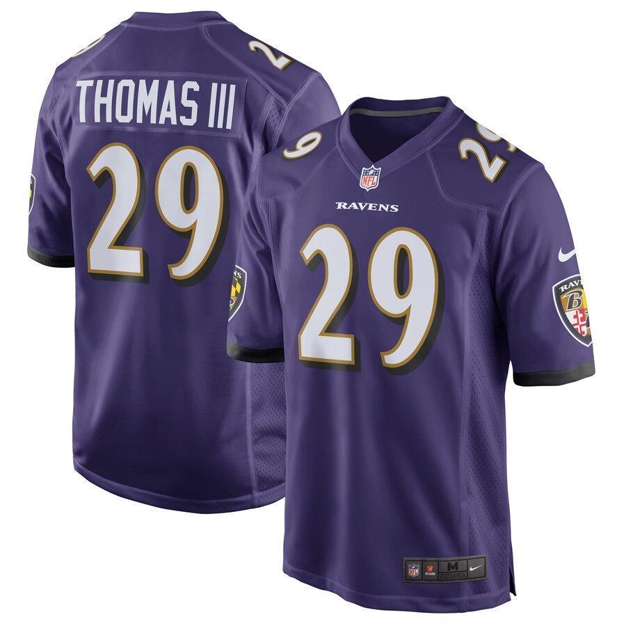Earl Thomas 29 Baltimore Ravens Purple Game Jersey