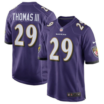 Earl Thomas 29 Baltimore Ravens Purple Game Jersey