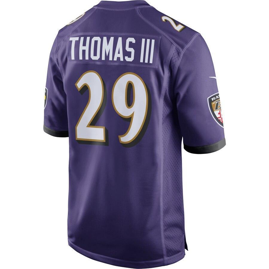 Earl Thomas 29 Baltimore Ravens Purple Game Jersey