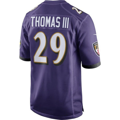 Earl Thomas 29 Baltimore Ravens Purple Game Jersey