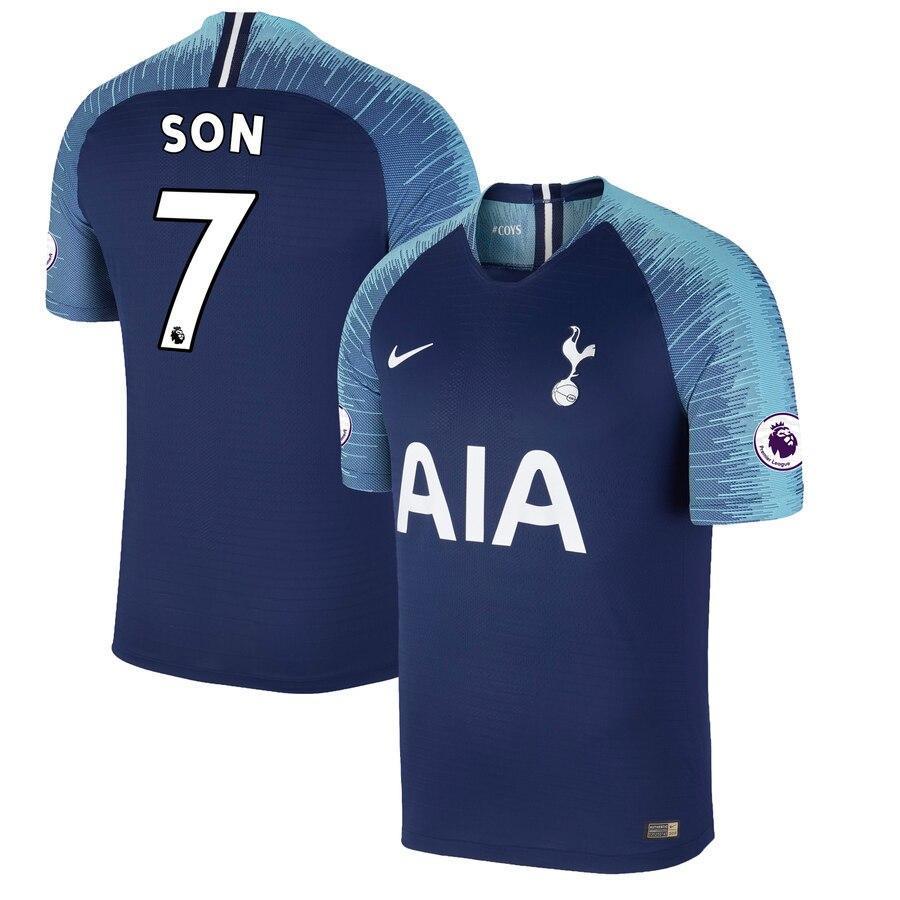 Son Heung-min Tottenham Hotspur Fanatics Branded 2018/2019 Authentic Away Jersey – Blue