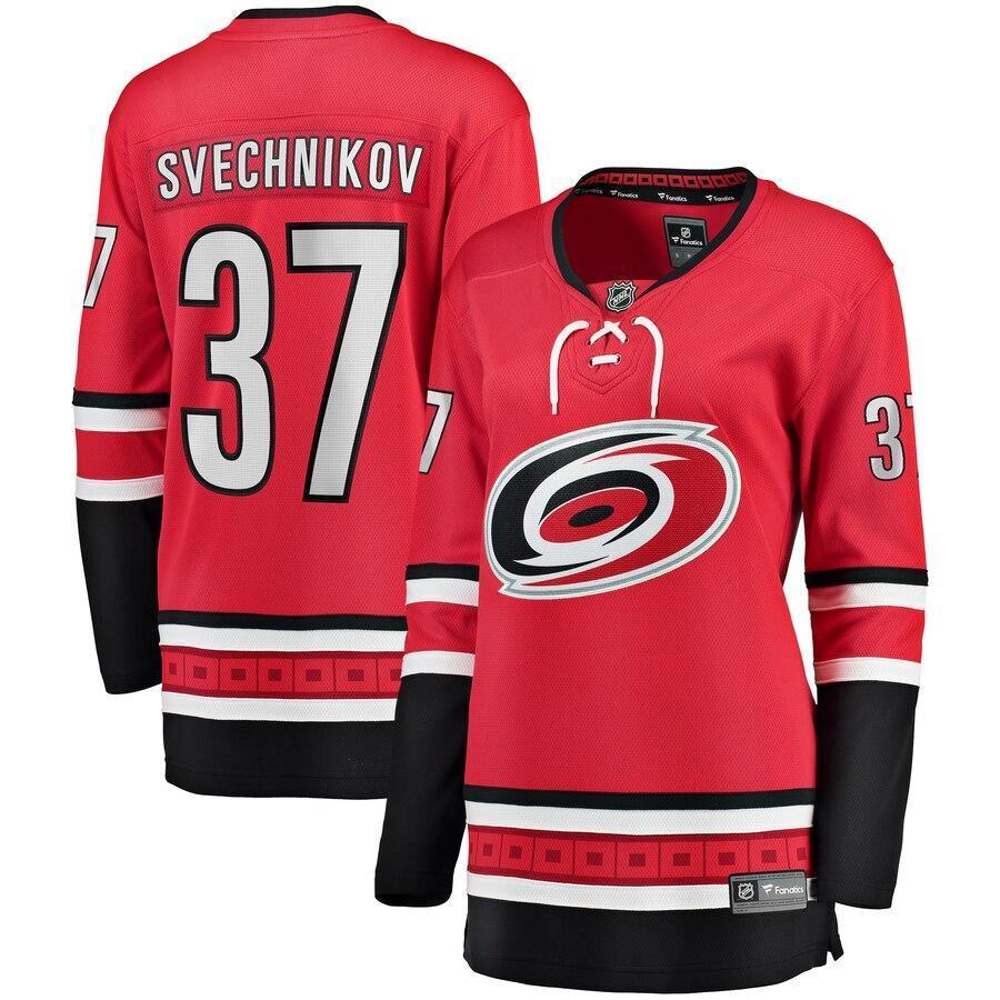 Andrei Svechnikov Carolina Hurricanes  Branded Women's Home Breakaway Player Jersey – Red