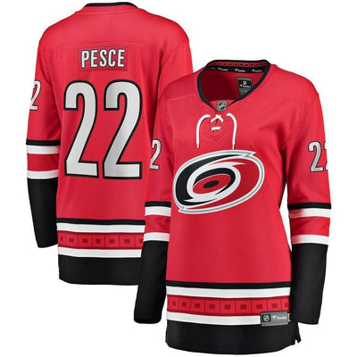 Brett Pesce Carolina Hurricanes Branded Women's Home Breakaway Player Jersey – Red