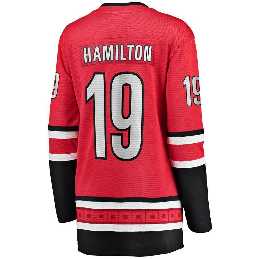 Dougie Hamilton Carolina Hurricanes Branded Women's Home Breakaway Player Jersey – Red