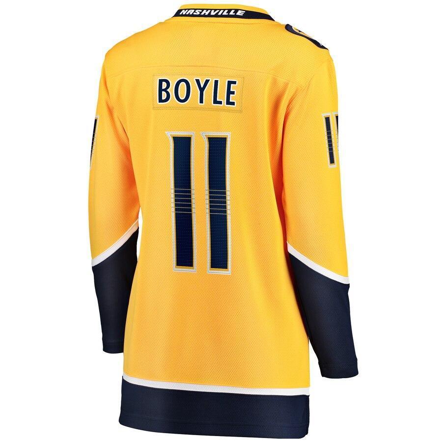 Brian Boyle Nashville Predators  Branded Women's Home Breakaway Player Jersey – Gold
