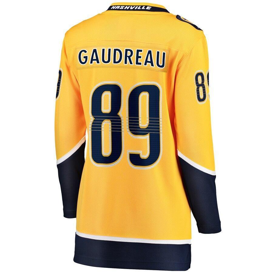Frederick Gaudreau Nashville Predators  Branded Women's Home Breakaway Player Jersey – Gold