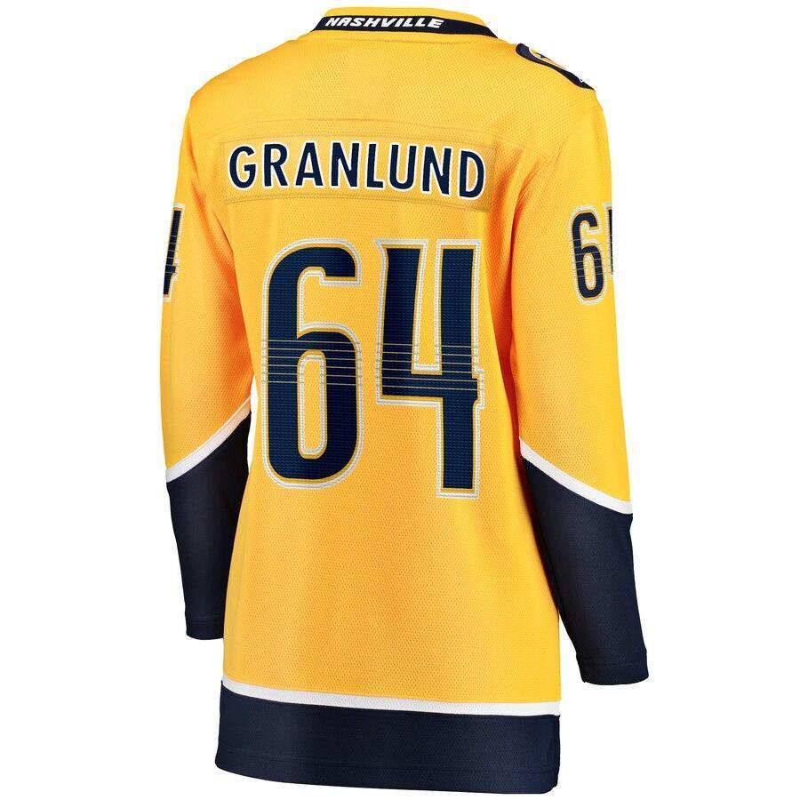 Mikael Granlund Nashville Predators  Branded Women's Home Breakaway Player Jersey – Gold
