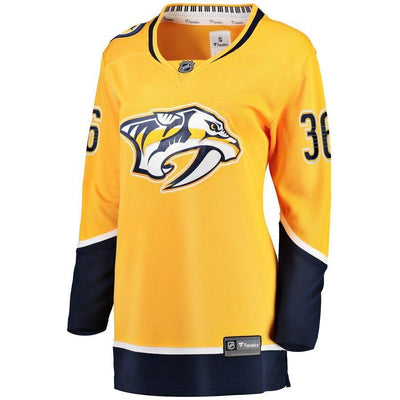 Zac Rinaldo Nashville Predators Branded Women's Home Breakaway Player Jersey – Gold