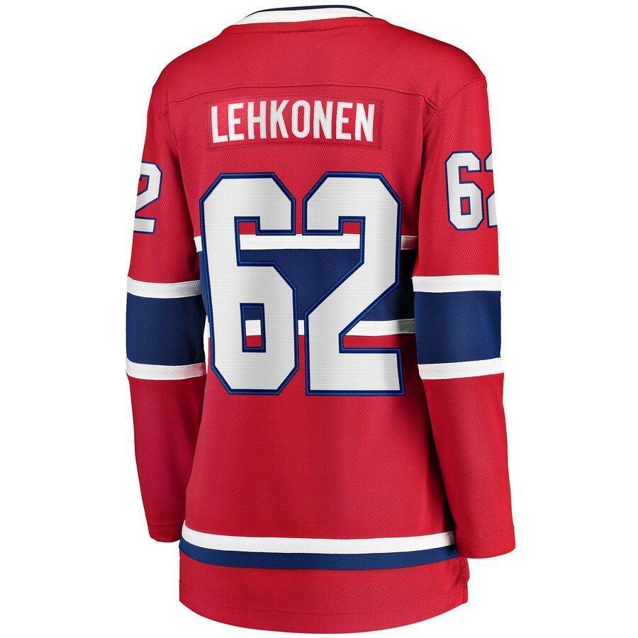 Artturi Lehkonen 62 Montreal Canadiens Women's Red Home Breakaway Player Jersey