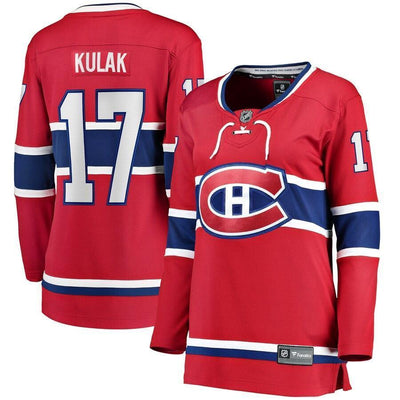 Brett Kulak 17 Montreal Canadiens Women's Red Home Breakaway Player Jersey