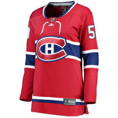 Victor Mete 53 Montreal Canadiens Women's Red Home Breakaway Player Jersey