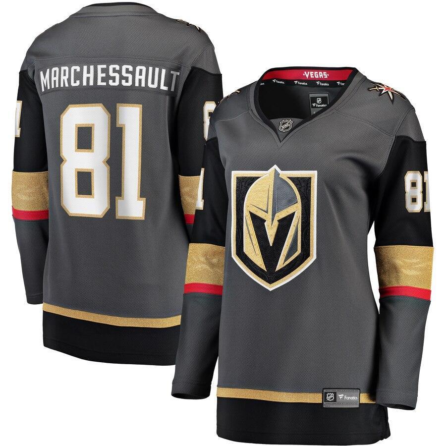 Jonathan Marchessault Vegas Golden Knights  Branded Women's Home Breakaway Player Jersey – Black