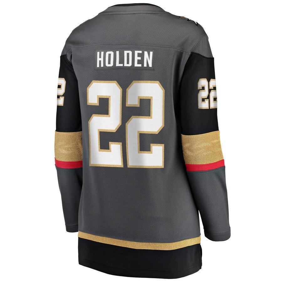 Nick Holden 22 Vegas Golden Knights Women's Black Home Breakaway Player Jersey