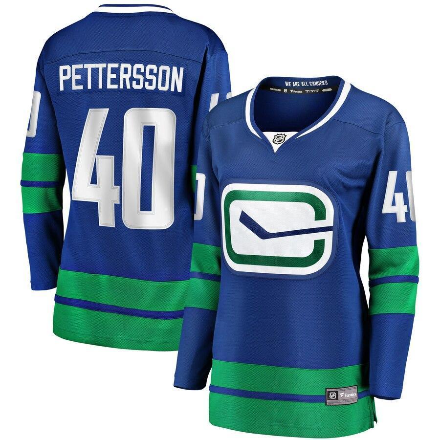 Elias Pettersson Vancouver Canucks  Branded Women's 2019/20 Alternate Premier Breakaway Player Jersey - Royal