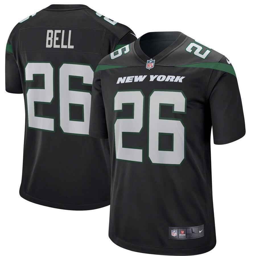Le'Veon Bell 26 New York Jets Stealth Black Game Jersey