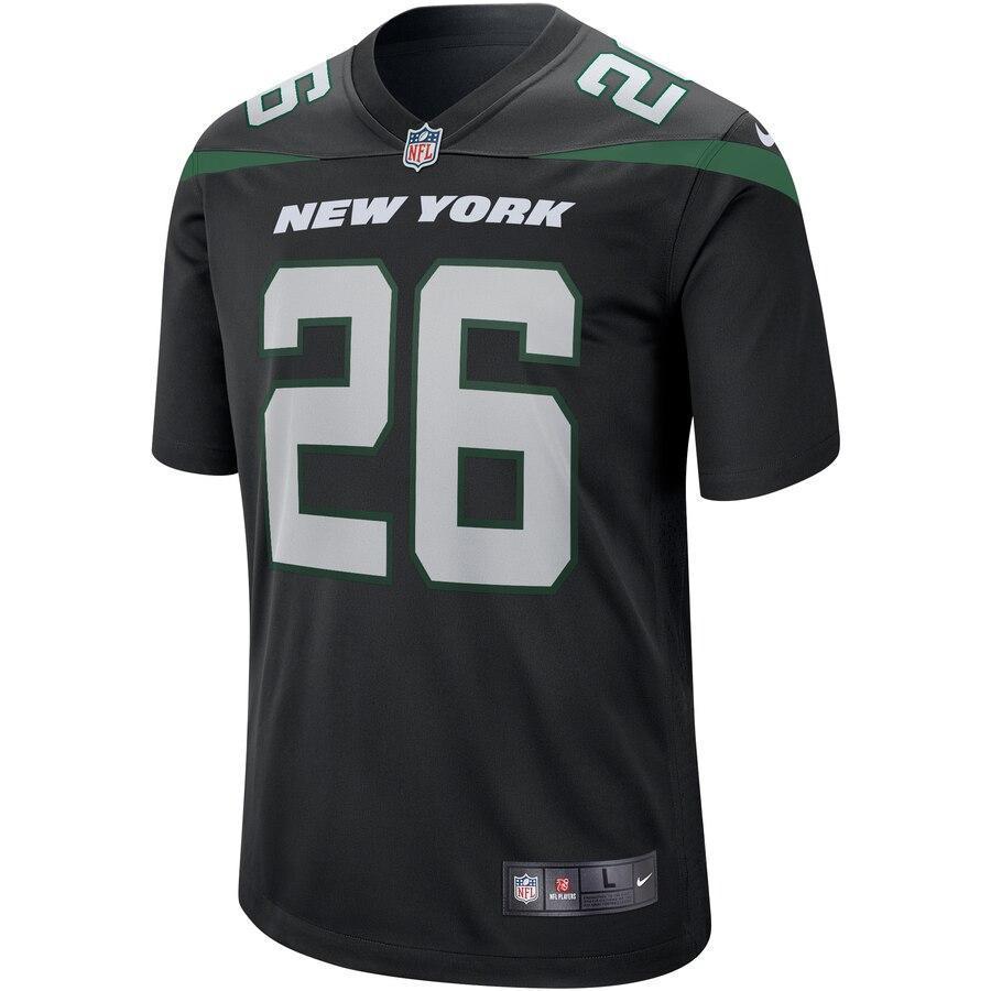 Le'Veon Bell 26 New York Jets Stealth Black Game Jersey