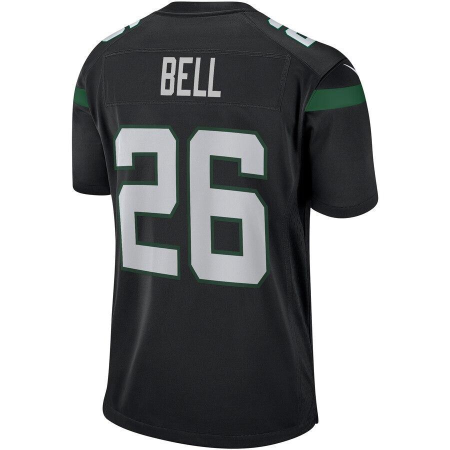 Le'Veon Bell 26 New York Jets Stealth Black Game Jersey