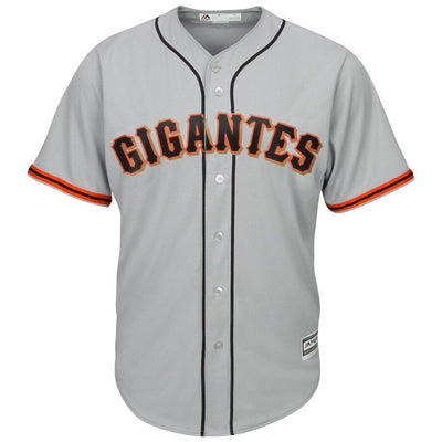 Buster Posey 28 San Francisco Giants Gray Road Hispanic Heritage Cool Base Player Jersey