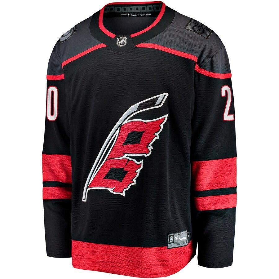 Sebastian Aho Carolina Hurricanes Branded Alternate Premier Breakaway Player Jersey – Black