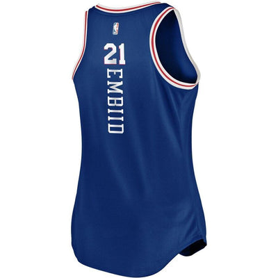 Joel Embiid Philadelphia 76ers Women's Fast Break Team Tank Jersey - Icon Edition – Royal