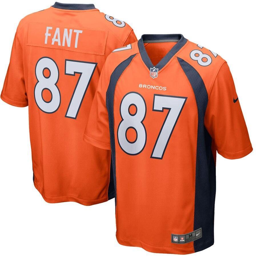 Noah Fant Denver Broncos Game Jersey – Orange