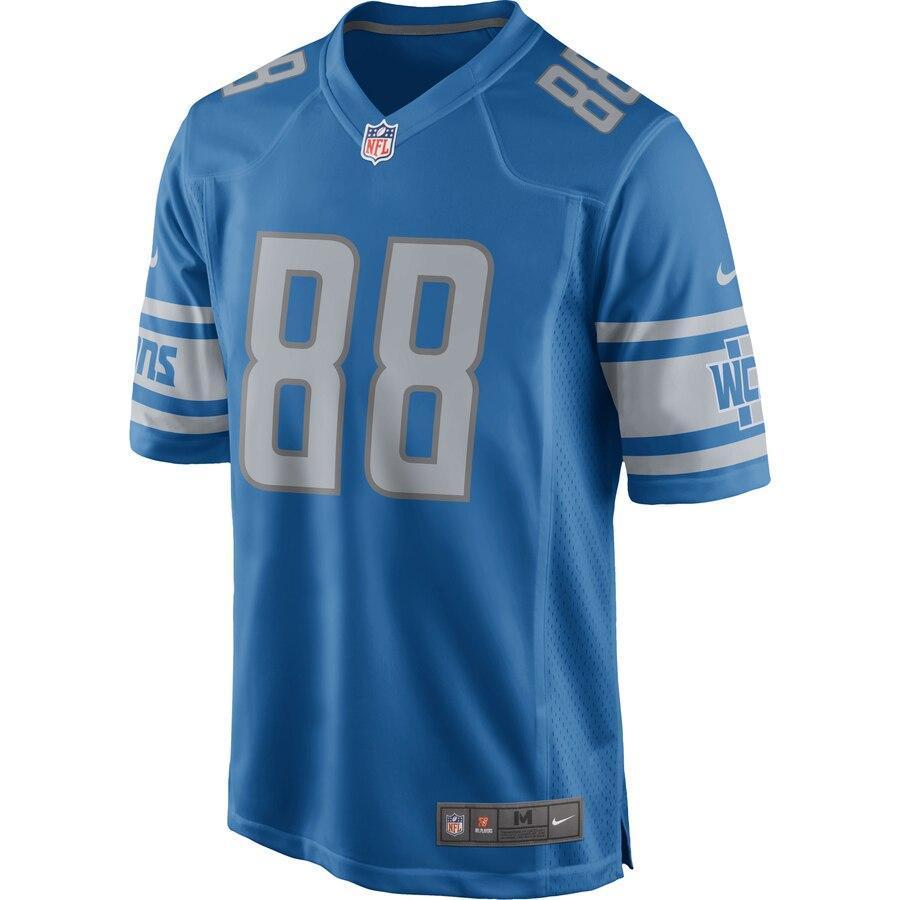 T.J. Hockenson Detroit Lions Game Jersey – Blue