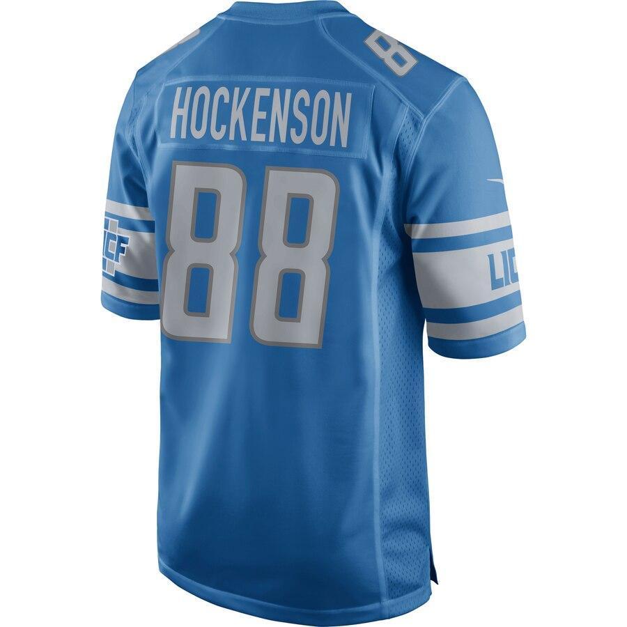 T.J. Hockenson Detroit Lions Game Jersey – Blue