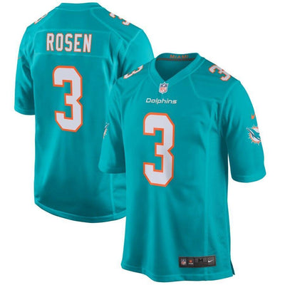 Josh Rosen 3 Miami Dolphins Nike Game Jersey – Aqua