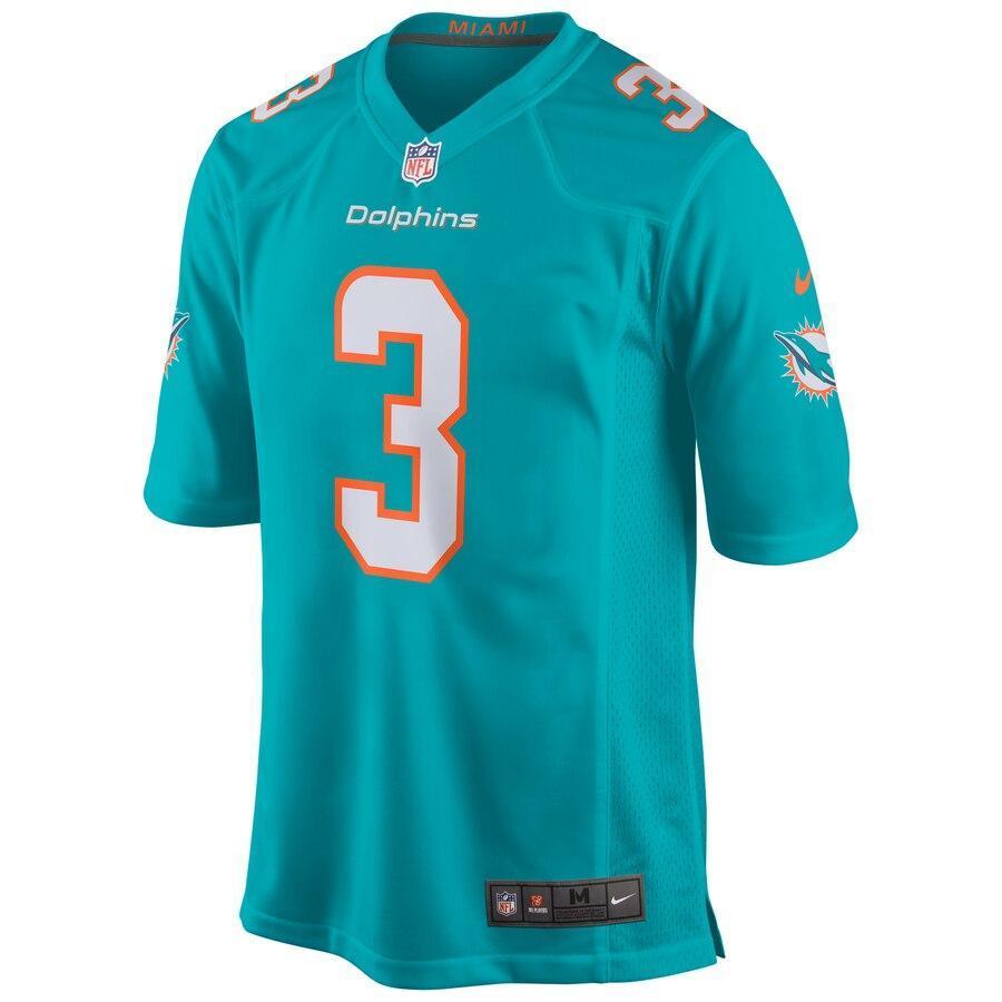 Josh Rosen 3 Miami Dolphins Nike Game Jersey – Aqua