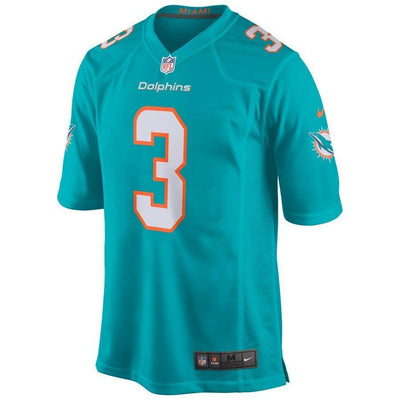 Josh Rosen 3 Miami Dolphins Nike Game Jersey – Aqua