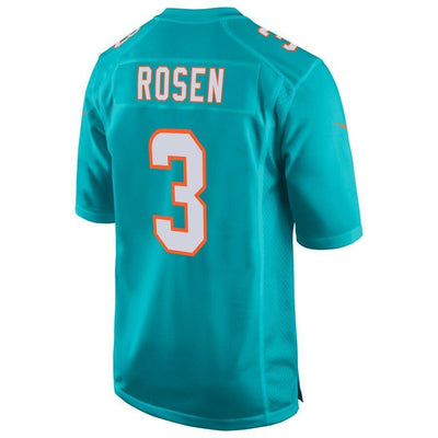 Josh Rosen 3 Miami Dolphins Nike Game Jersey – Aqua