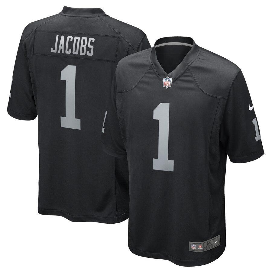 Josh Jacobs Oakland Raiders Game Jersey – Black