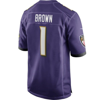 Marquise Brown Baltimore Ravens Game Jersey – Purple