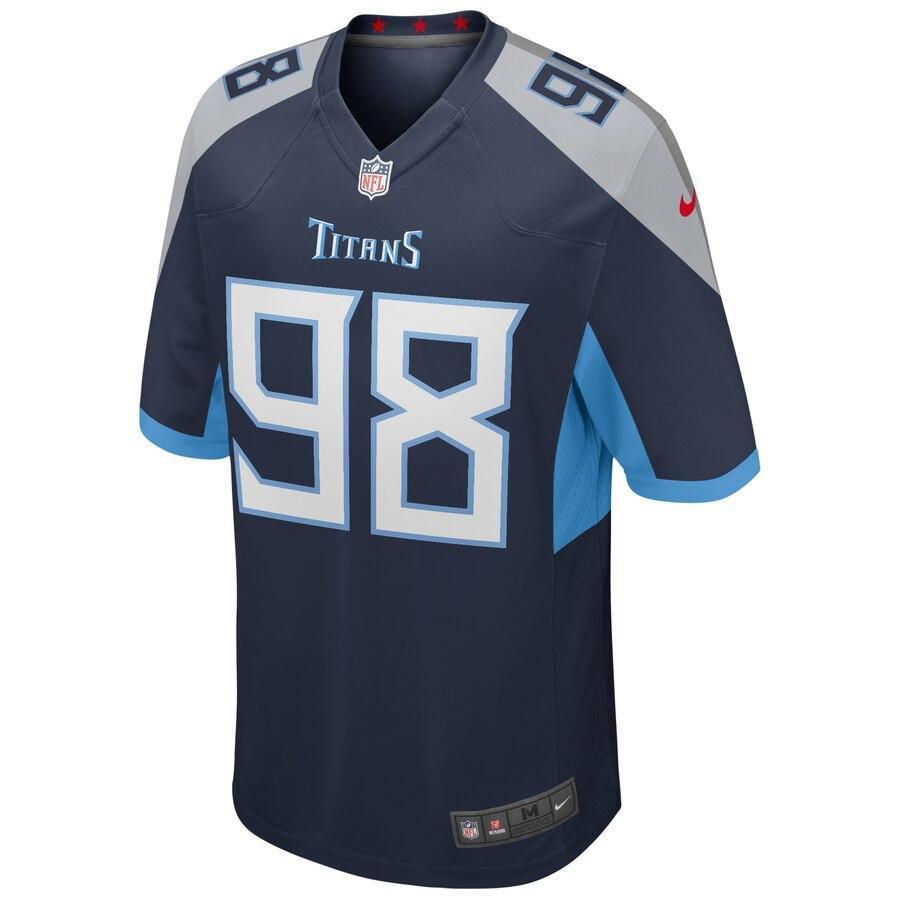 Jeffery Simmons Tennessee Titans Game Jersey – Navy