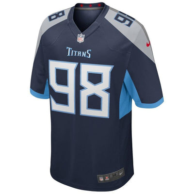 Jeffery Simmons Tennessee Titans Game Jersey – Navy