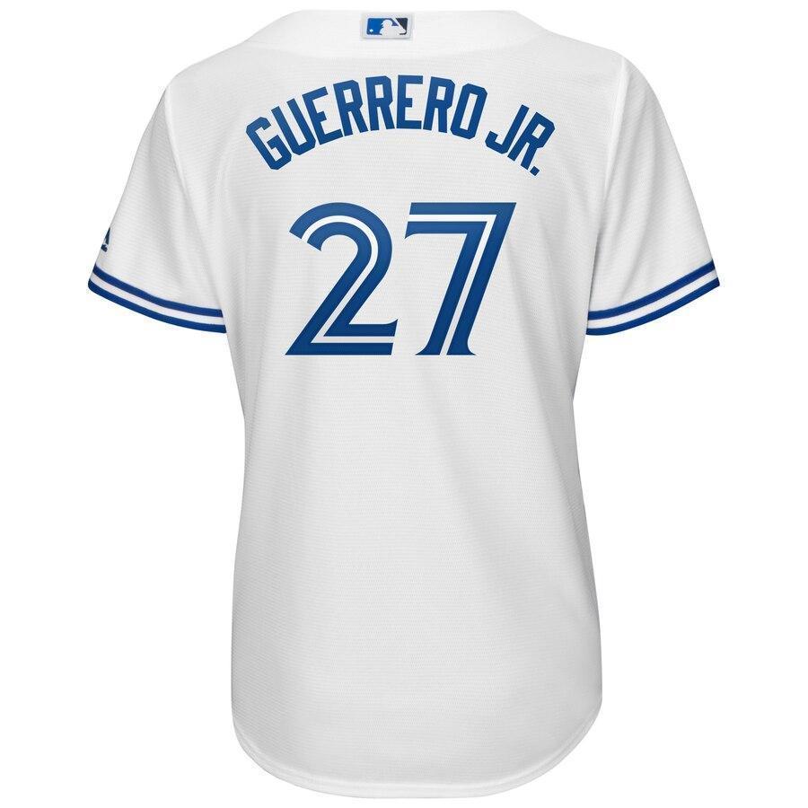 Vladimir Guerrero Jr. Toronto Blue Jays Women's Plus Size Cool Base Player Jersey – White