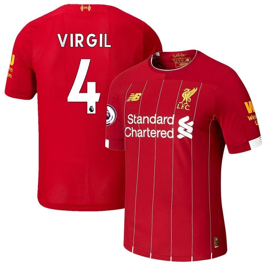 Virgil Van Dijk Liverpool New Balance 2019/20 Home Authentic Player Jersey – Red