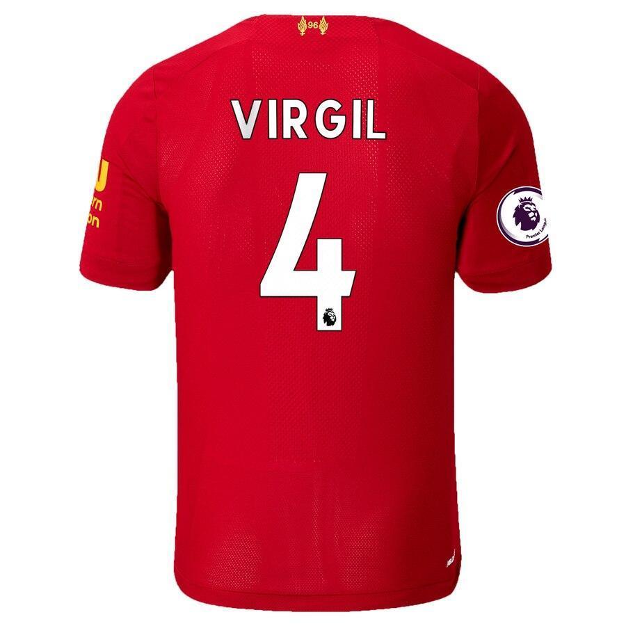 Virgil Van Dijk Liverpool New Balance 2019/20 Home Authentic Player Jersey – Red