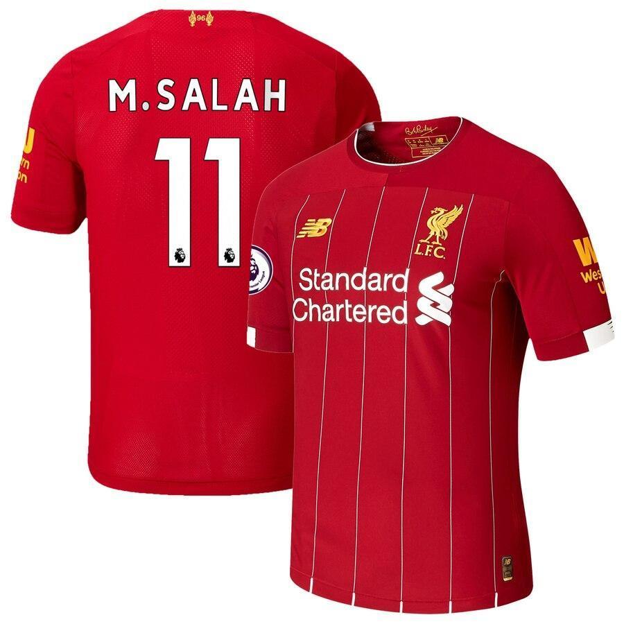 Mohamed Salah Liverpool New Balance 2019/20 Home Authentic Player Jersey – Red