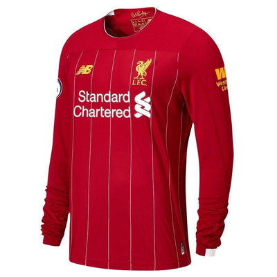 Virgil Van Dijk Liverpool New Balance 2019/20 Home Replica Player Long Sleeve Jersey – Red