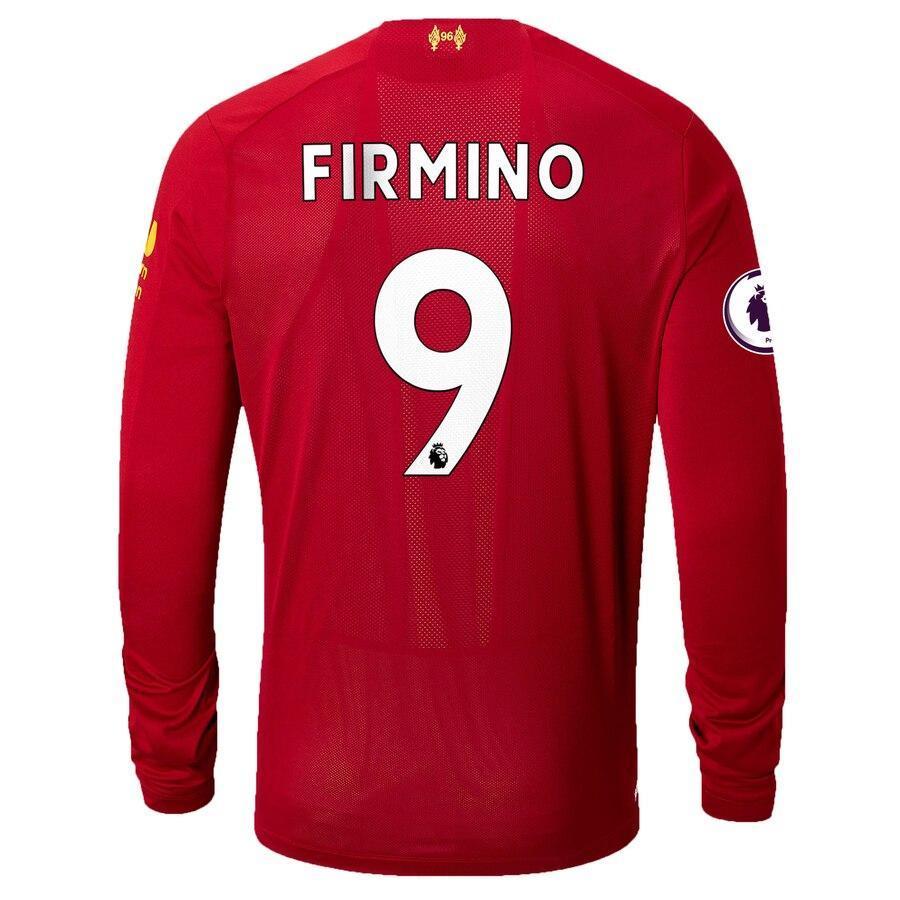Roberto Firmino Liverpool New Balance 2019/20 Home Replica Player Long Sleeve Jersey – Red