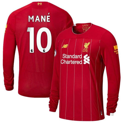 Sadio Mané Liverpool New Balance 2019/20 Home Replica Player Long Sleeve Jersey – Red