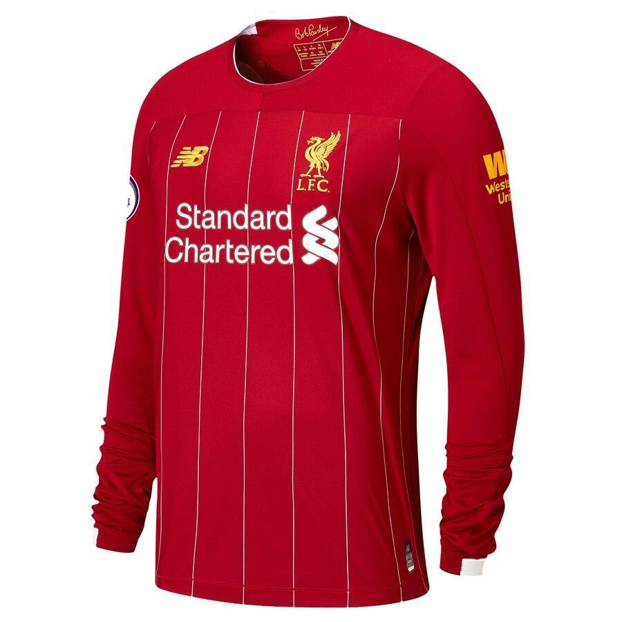 Mohamed Salah Liverpool New Balance 2019/20 Home Replica Player Long Sleeve Jersey – Red