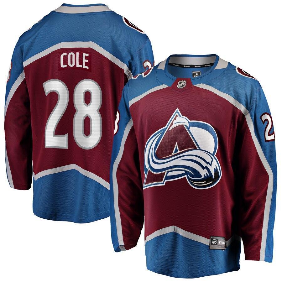 Ian Cole Colorado Avalanche  Branded Home Breakaway Player Jersey – Maroon