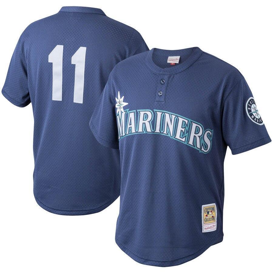 Edgar Martinez Seattle Mariners Navy Cooperstown Collection Mesh Batting Practice Jersey