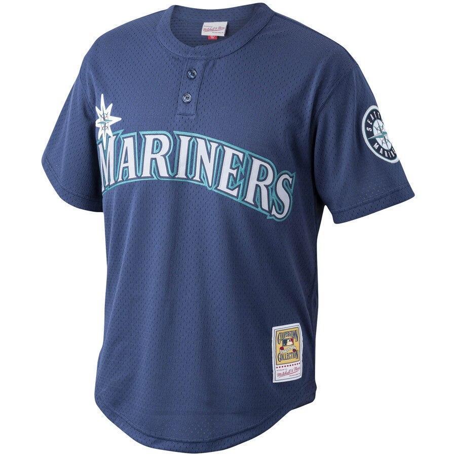 Edgar Martinez Seattle Mariners Navy Cooperstown Collection Mesh Batting Practice Jersey